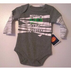Halloween Baby Long Sleeve One Piece BodySuit Mummy's Little Monster NWT